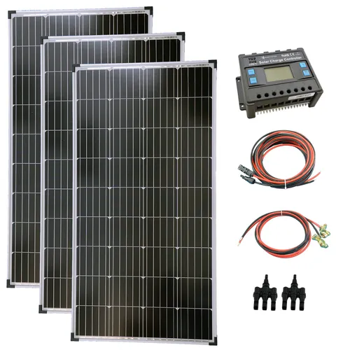 Komplettset 3x130 Watt Solarmodul Laderegler Photovoltaik Inselanlage