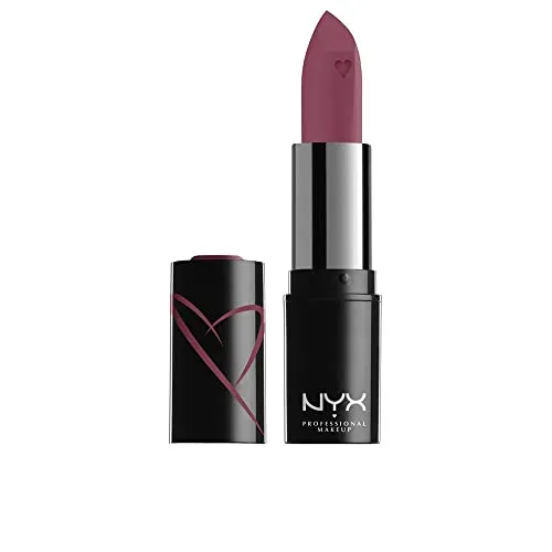 NYX Professional Makeup Lippenstift mit Satin-Finish und ultra-gesättigter Farbe, Shout Loud Satin Lipstick, Love Is A Drug (Rosa)