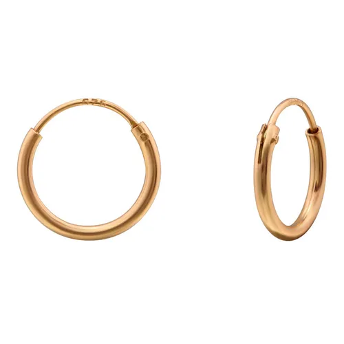 Rosegold Creolen Ohrringe 925 Silber - Kinder Mädchen Damen kleine mini Creole