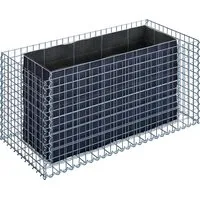 Gabiona Gabionen-Hochbeet eckig 60 cm x 130 cm x 60 cm mit 5x5 cm Maschenweite - Eckiges Gabionen-Hochbeet aus stabilen Gittermatten für kreative Gartenprojekte. Werkzeugfreier Aufbau und vielseitige Füllmöglichkeiten garantieren eine einfache Handhabung.