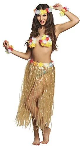 Boland 52237 - Hawaii Kostüm Set Paradise, blumiges Faschingskostüm für Karneval, Mottoparty oder JGA, Zubehör für Faschingskostüme