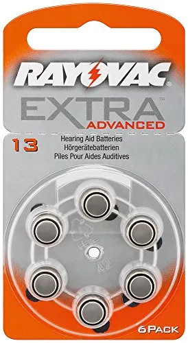 Rayovac 49589 Zink-Luft Hörgeräte-Knopfzelle, 1,4 V