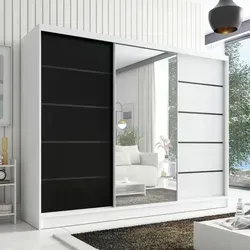 AURELIA 2 Schwebetürenschrank 200 cm mit Spiegel - Moderner Schwebetürenschrank in Weiß, Schwarz, Sonoma oder Eiche Kraft gold, ausgestattet mit hochwertigem Schiebetürsystem für müheloses Öffnen und Schließen. Ideal für jeden Raum!