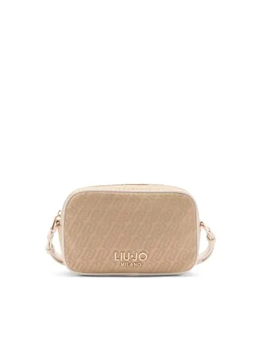 Liu Jo Evrim Umhängetasche S 21cm – Elegante Tasche in Natur - Stylische Umhängetasche aus hochwertigem Jacquard-Gewebe, ideal für modebewusste Frauen. Mit verstellbarem Tragriemen und sicherem Reißverschlussfach für praktische Nutzung im Alltag oder besonderen Anlässen.