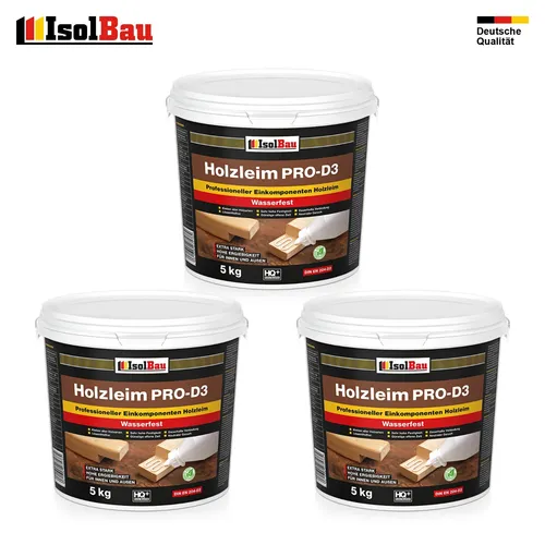 Holzleim D3 Holzkleber 15 kg Extra Stark Weißleim Wasserfest Leim Kleber