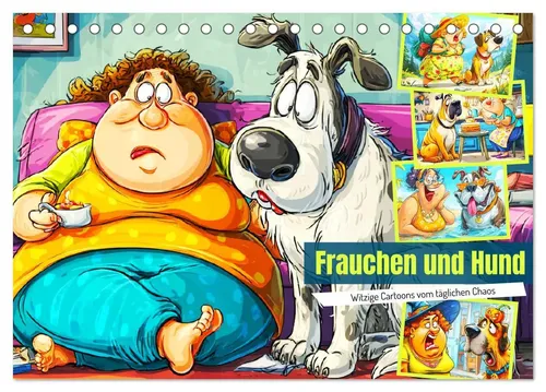 Rose Hurley | Frauchen und Hund - Witzige Cartoons zum Schmunzeln - Kalender 2025 mit 14 Seiten voller humorvoller Cartoons über das bunte Leben mit Hund. Ideal als Geschenk für Tierliebhaber und für eine fröhliche Auszeit im Alltag.