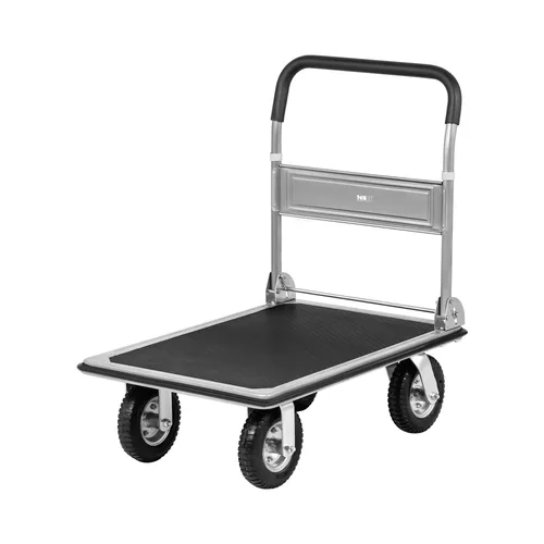 MSW Transportwagen Plattformwagen 300 kg klappbar - Transportwagen - klappbar und belastbar bis 300 kg, ideal für Lagerhallen und Fabriken. Robuste Stahlkonstruktion und leicht manövrierbar mit 4 Rädern.