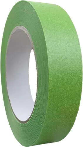 Hochwertiges Feinkreppband Grün 18 Rollen für Maler & Lackierer - 25mm x 50m Abdeckband Profi Qualität
