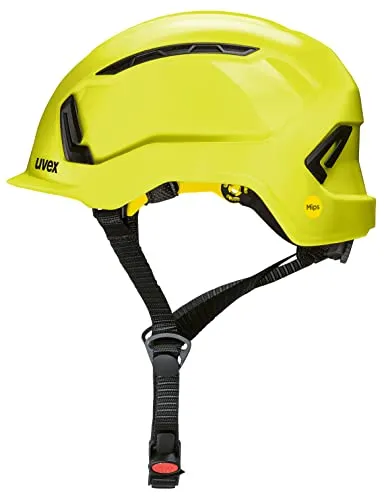 uvex pronamic Alpine - MIPS-Schutzhelm für Damen und Herren, hi-viz gelb - Multifunktionshelm für Bau und Industrie mit MIPS-Sicherheitssystem. Optimaler Tragekomfort und hervorragende Belüftung für maximale Sicherheit bei der Arbeit.