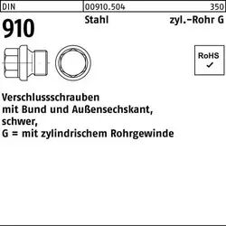 Verschlussschraube Bund Außensechskant DIN 910 - Stahl G 1/2