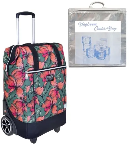 Punta Big Wheel Einkaufsroller Einkaufswagen Shopping Trolley Einkaufstrolley Trolly 10303 + Thermotasche (Orange Blossom 2614)