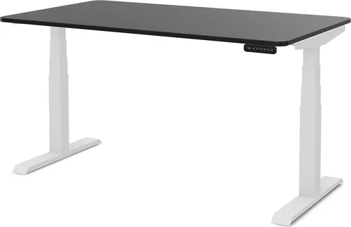 ASSMANN Höhenverstellbarer Familien-Schreibtisch PITINO CURVED Schwarz Weiß, 120x70cm mit Memoryfunktion - Ergonomischer Familien-Schreibtisch PITINO CURVED: Flexibel höhenverstellbar von 520 bis 1210 mm, ideal für alle Altersgruppen. Mit Memoryfunktion für individuelle Höhen und integriertem Kollisionsschutz.