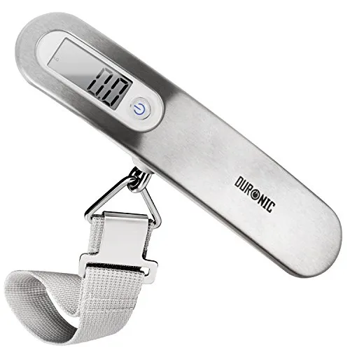 Duronic LS1013 Gepäckwaage - Digitale Kofferwaage bis 50 kg - Kofferwaagen für präzise Gepäckmessung, ideal für Flugreisen. Mit ergonomischem Design und LCD-Anzeige für einfache Handhabung.