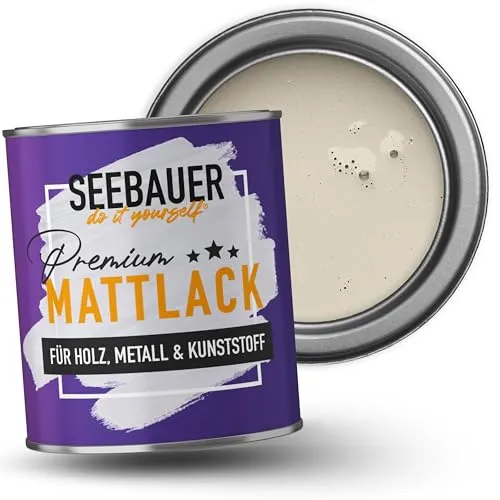 SEEBAUER DIY Mattlack Beige 750ml in weiß von SEEBAUER diy