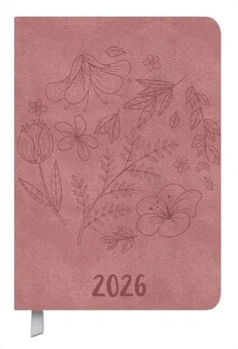 Timer Soft Touch morgenrot 2026: Eleganter Terminplaner in Lederoptik