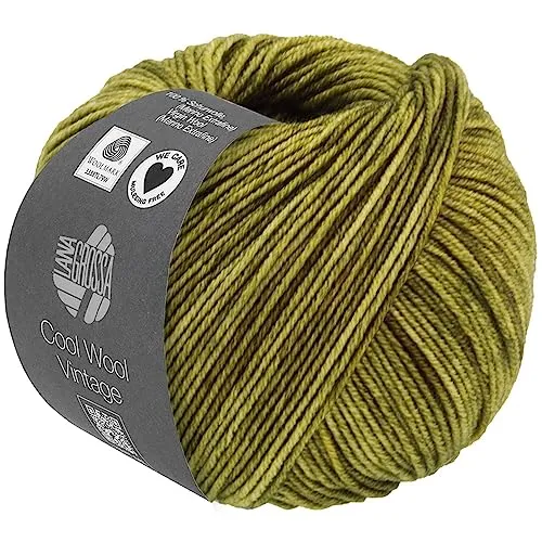 LANA GROSSA Cool Wool Vintage | Merinoklassiker mit Ton-in-Ton Farbeffekt - Häkel- & Strickgarn aus 100% Schurwolle, bietet einen einzigartigen Ton-in-Ton Farbeffekt für besondere Handarbeiten und ist ideal für kreative Projekte.