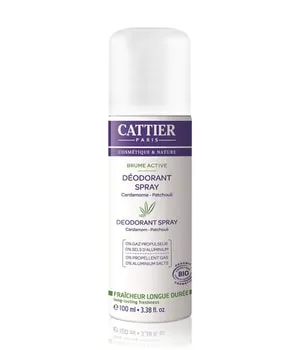 Cattier Deodorant Spray - Deo mit Patchouli- und Kardamomduft, bietet ganztägigen Schutz vor Körpergeruch und erhält den natürlichen Transpirationsprozess. Ideal für frisches Wohlbefinden.