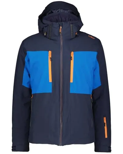 CMP Herren Skijacke MAN JACKET ZIP HOOD 34W4657 blau 46 - Wintersport-Bekleidung mit CLIMAPROTECT-Technologie für optimalen Schutz vor Wind und Wetter, ideal für Ski Alpin und Snowboard.