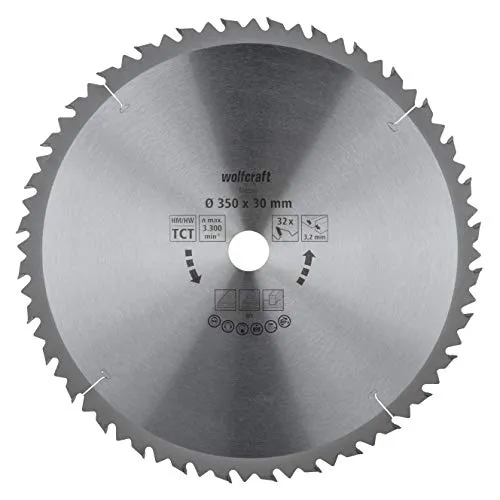Wolfcraft Kreissägeblatt 350 mm mit 32 Zähnen