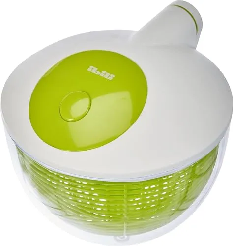 Ibili Mini-Salatschleuder Essential 20 cm, Kunststoff, weiß/grün, 20 x 20 x 5 cm