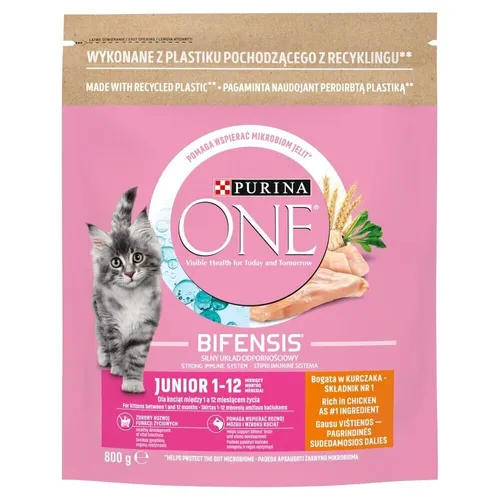 Purina One Bifensis Junior mit Huhn 800g Trockenfutter für Kätzchen