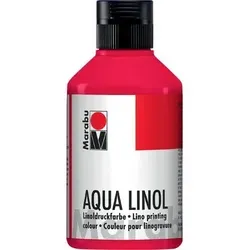 Marabu Aqua-Linoldruckfarbe, karminrot, 250 ml