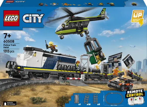 LEGO® City 60508 Überfall auf den Polizeizug - Spannendes LEGO Set für Kinder ab 7 Jahren mit 1313 Teilen. Erlebe Action und Abenteuer mit diesem vollständigen Set aus hochwertigem ABS-Kunststoff.