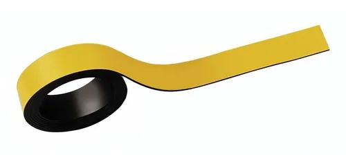 MAUL 65207-15 Magnetstreifen - 20 mm x 1.000 mm, gelb, robust und langlebig für vielseitige Anwendungen in Wohnaccessoires und Deko