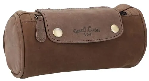 Gusti Fahrradtasche Leder Judith A. Gepäcktasche Lenkertasche Satteltasche Ledertasche Dunkelbraun Damen Herren Braun Vintage