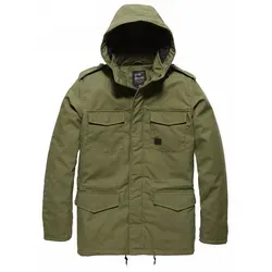 Vintage Industries Darren Parka - Wasserdichte Textiljacke in Hell Oliv, Größe L - Funktionsjacke mit 5000 mm Wasserdichtigkeit und atmungsaktiver 3000 gr./mm2 Ausführung, ideal für Outdoor-Aktivitäten und wechselhaftes Wetter.