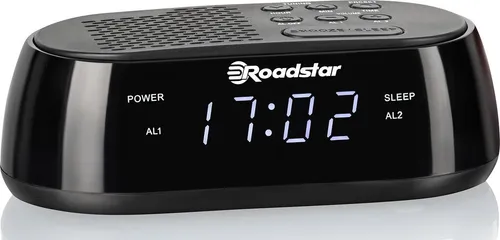 Roadstar CLR-2477 Radiowecker - Digitaler PLL-FM Radiowecker mit USB-Anschluss, zwei Weckzeiten und Schlaf-Timer – ideal für einen angenehmen Start in den Tag!