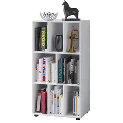 Standregal Wotino, weiß, 8 Fächer - Büroschränke - Praktisches Standregal mit 8 Fächern für optimalen Stauraum und pflegeleichter Oberfläche im modernen Design.