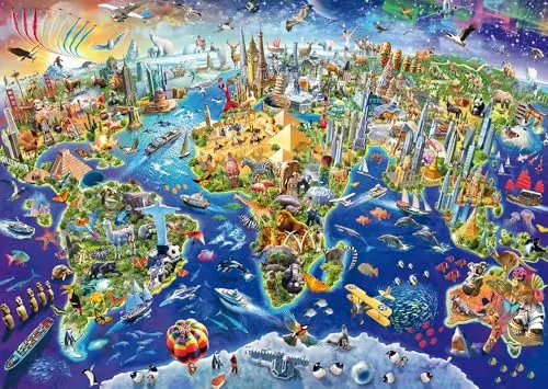 Schmidt Spiele 58288, Discover the World, 1000 Teile Puzzle