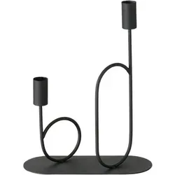 Schwarzer Kerzenhalter Aus Metall Orlando in schwarz von BOLTZE