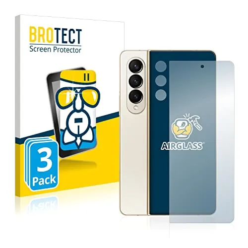 BROTECT 3 Stück Schutzglas für Samsung Galaxy Z Fold 4 (Display+Kamera) Schutzfolie Panzer Folie Glas[Extrem Kratzfest, Anti-Fingerprint, Ultra-]