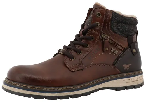 Mustang Shoes Mariko Winterboots - Schnürboots mit TEX-Ausstattung in Braun, Größe 42 EU - Wanderschuhe mit TEX-Ausstattung für optimalen Wetterschutz, warm gefüttert und ideal für kalte Tage.