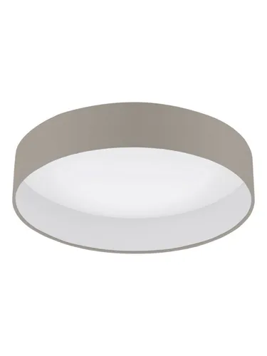 EGLO LED Deckenlampe Palomaro 1 - Dimmbar und stilvoll - Deckenleuchte aus hochwertigem Stoff in Taupe und Weiß, ideal für eine gemütliche Atmosphäre in jedem Raum. Dimmbare LED-Technologie sorgt für individuelle Lichtstimmung.
