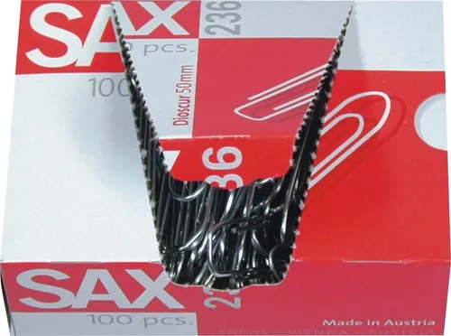 SAX Büroklammer Briefklammern verzinkt 50mm VE=100 Stück