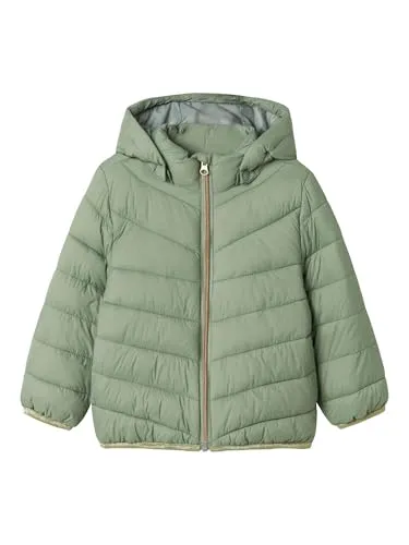 NAME IT Mädchen NMFMONEY Steppjacke, Grün, Größe 98 - Funktionsjacke für Mädchen von NAME IT, warm gefüttert und ideal für kalte Tage