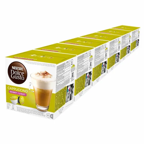 Nescafé DOLCE GUSTO Cappuccino light, 6er Pack, 6 x 16 KAPSELN (48 Portionen)