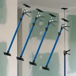 Merschbrock Trade GmbH Teleskopstützen Set - 4x 115-290 cm - Aschesauger: Stufenlos verstellbar von 115 cm bis 290 cm, Tragkraft je Stütze ca. 30 kg, ideal für vielseitige Anwendungen mit robustem Schnellspannsystem.