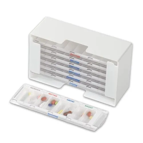 Melipul Mehrweg-Medikamenten-Dosierer XL-8 - Praktischer Medikamentenorganizer - Arzneimittel und ideal für die strukturierte Einnahme von Medikamenten, erleichtert die tägliche Dosierung.