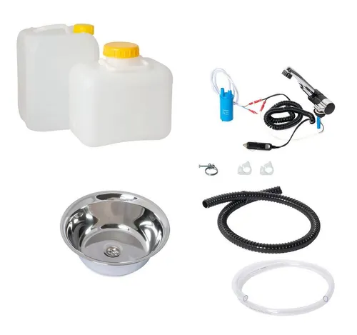 ad-ideen Waschbecken für Miniküche und Reiseküche VW T4 T5 T6 - Praktisches Waschbecken für die Wasserversorgung in Miniküchen und Wohnmobilen. Ideal für VW T4, T5 und T6, kompakt und funktional für unterwegs! Perfekt für Reisende und Camper! 24 cm.