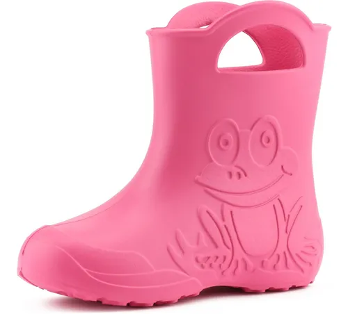 Ladeheid EVA Regenstiefel für Kinder LA-CA-01 - Leichte Gummistiefel in Rosa, ideal für nasse Tage. Hergestellt aus 100% EVA, bieten sie Komfort und Flexibilität für kleine Abenteurer.