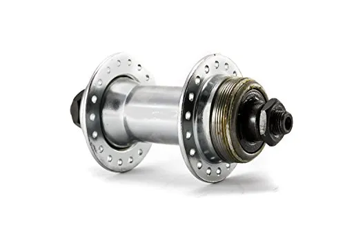 Produktbild Fahrrad Vorderrad Nabe 36 Loch Stahl chrom Disc Gewinde für Scheibenbremse 100mm