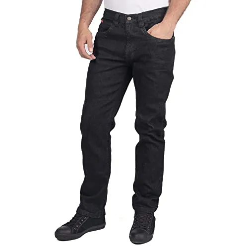 Lee Cooper LCPNT219 Herren-Jeans aus Stretch-Denim in Workwear-Waschung mit 5 Taschen, Schwarz, 36W / 31L