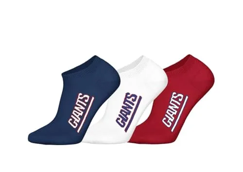 New York Giants 3pk Sneaker Socks - DBL/WHT/RED - 39/42