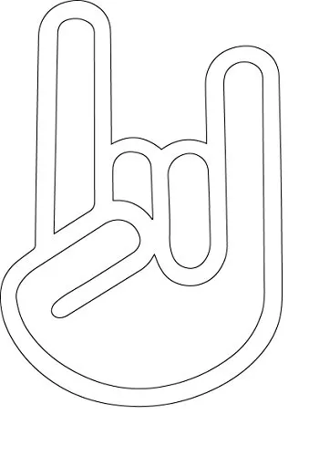 Devil Rock 'n' Roll Hand Sticker Aufkleber Musik Bands Rocker Teufel ca. 15x10cm