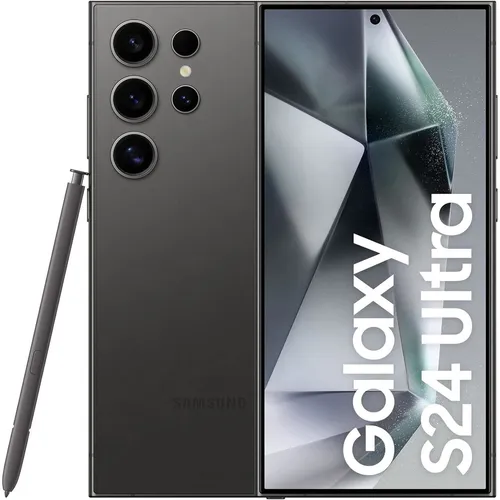 SAMSUNG Galaxy S24 Ultra Smartphone schwarz 256 GB - 6,8-Zoll Dynamic AMOLED-Display, 200 MP Kamera und spritzwassergeschützt für beeindruckende Fotografie und Multitasking