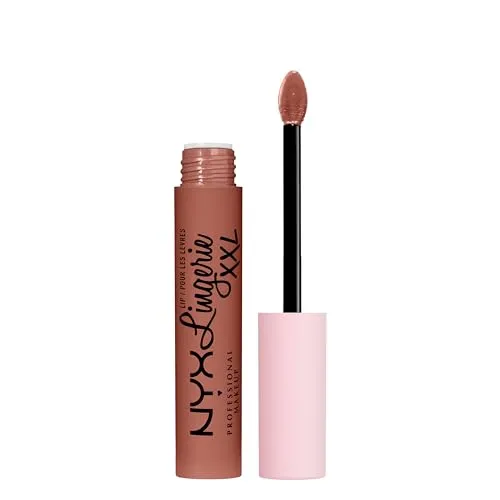 NYX Professional Makeup Lip Lingerie XXL, Flüssiger Lippenstift für langen Halt, Vegane Formel, 25 Candela Babe